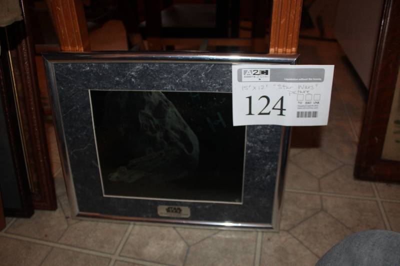 lot 124 image: 1994 Star Wars The Empire Strikes Back Framed Matted Wall Art