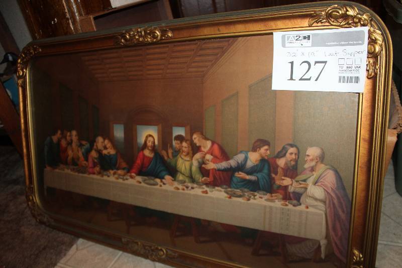 lot 127 image: Last Supper Framed Wall Art