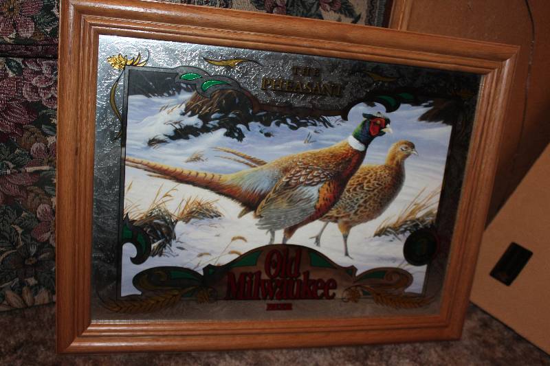 lot 144 image: Old Milwaukee Beer The Pheasant Framed Wall Art
