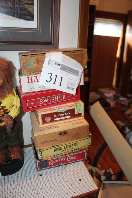 lot 311 image: Lot of (7) Cigar Boxes