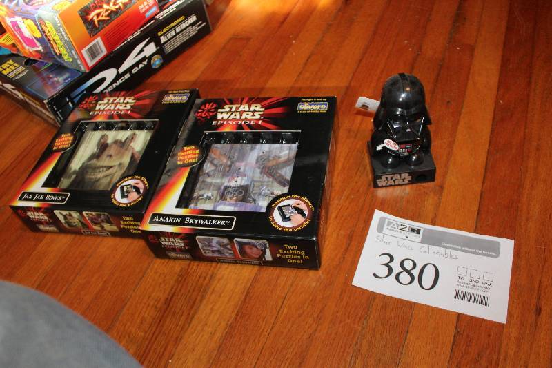 lot 380 image: Star Wars Episode 1 Collectibles - Anakin Skywalker, Jar Jar Binks, Darth Vader