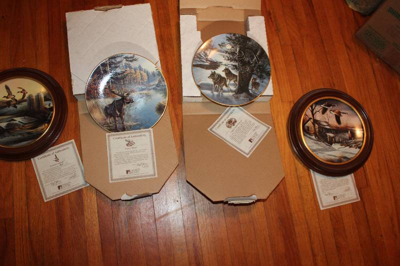 lot 591 image: Lot of (4) Windows To The Wild by Terry Redlin Decorative Collectors Plates w Certificates