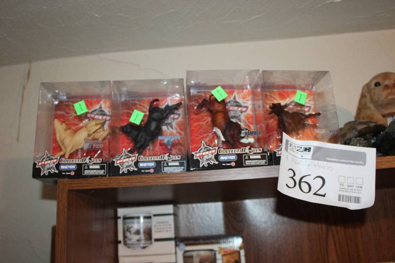 lot 362 image: Lot of (4) PBR CollectiBulls Bull Action Figures
