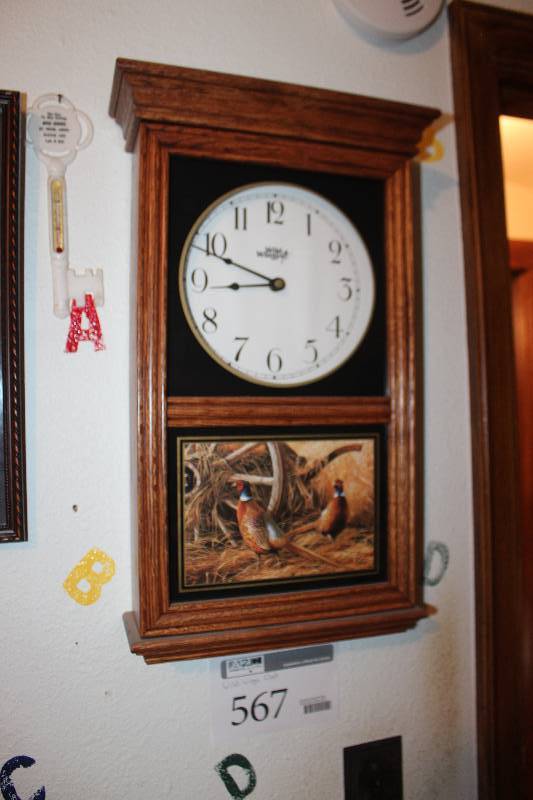 lot 567 image: Wild Turkeys Wall Clock