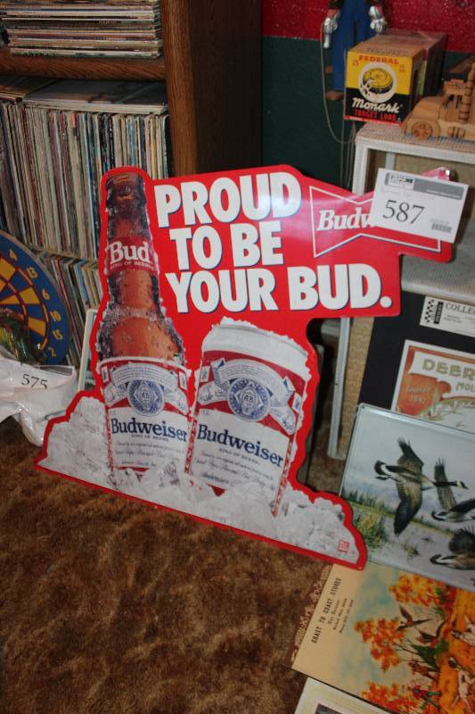 lot 587 image: Budweiser Wall Art