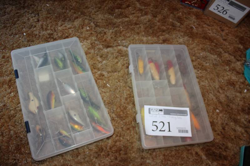 lot 521 image: Lot of (2) Organizer Cases of Fishing Lures
