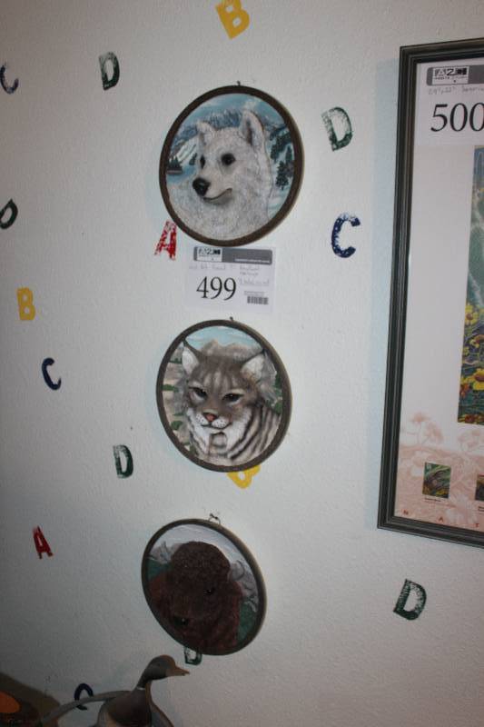 lot 499 image: Lot of (9) Bradford Exchange Decorative Plates Wall Art - Wildlife