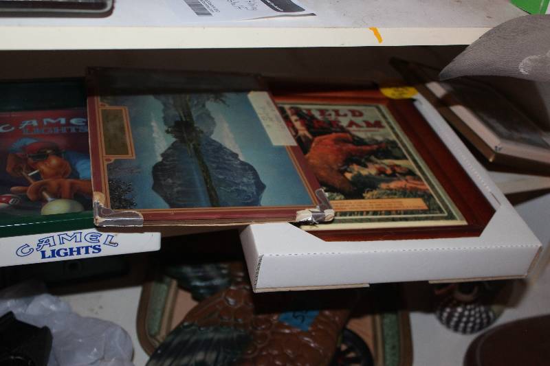 lot 496 image: Wall Decorations - Thermometer, Anchor, Clock, Field & Stream, Camel Lights, And More