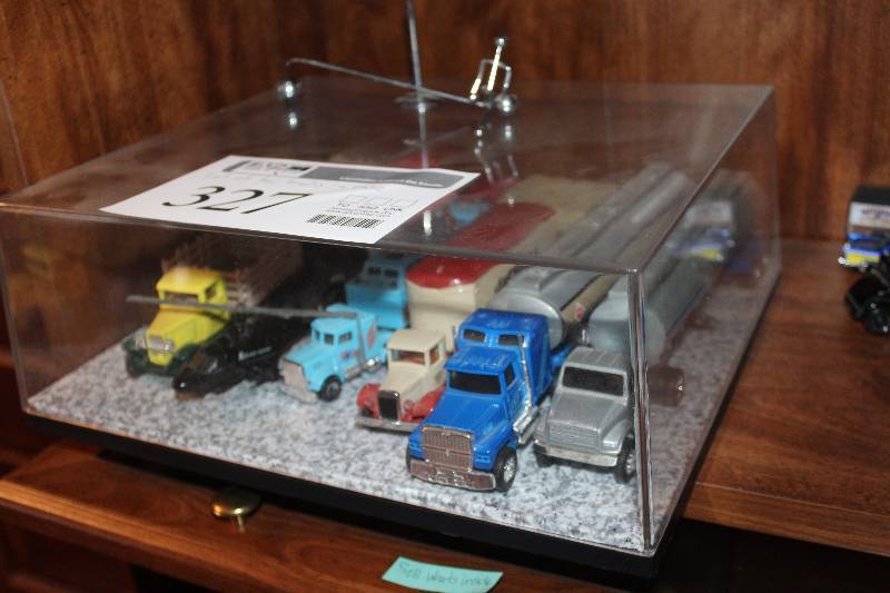 lot 327 image: Toy Semi Tractor Trailers, Farm Equipment in Case