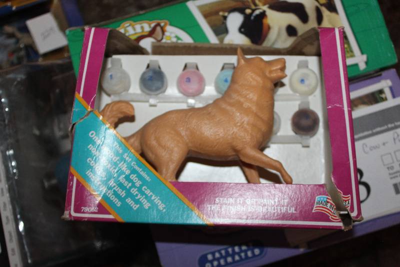 lot 246 image: Paint By The Numbers Wolf Figure