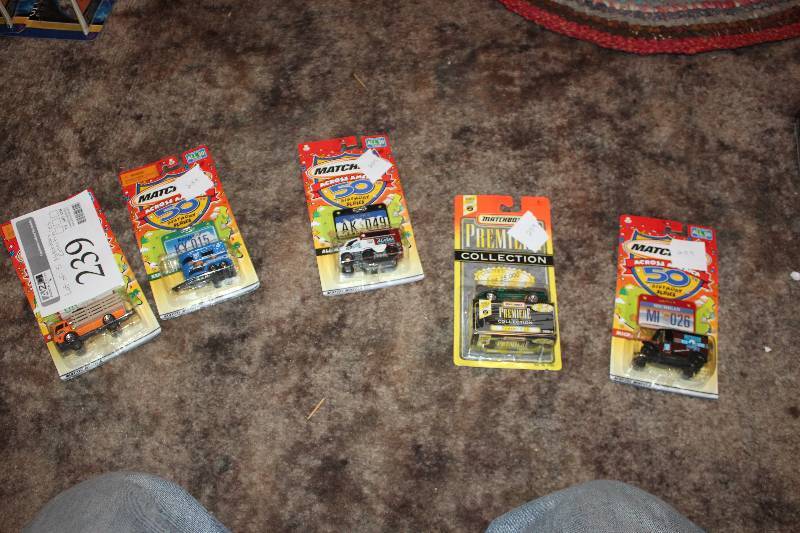 lot 239 image: Lot of (5) Matchbox Collectible Cars - Across America 50th Birthday Series