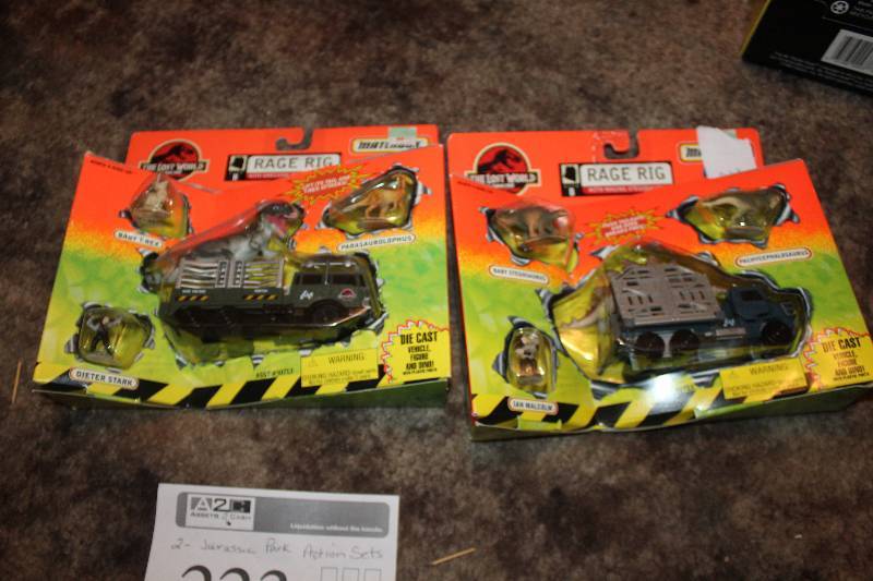 lot 223 image: Lot of (2) Matchbox Jurassic Park Action Figures