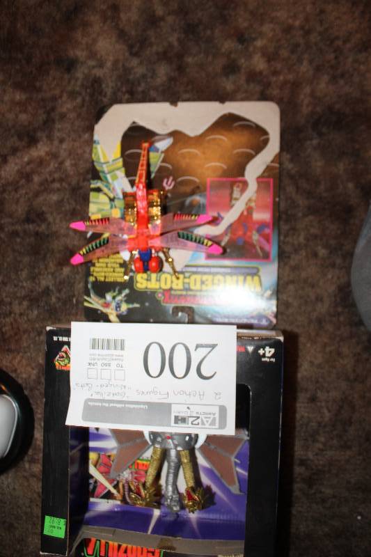 lot 200 image: Lot of (2) Action Figure Sets - Godzilla, Winged Bots