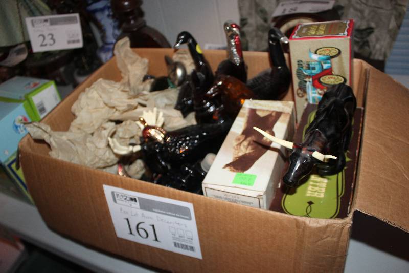 lot 161 image: Box Lot of Avon Decorative Decanters