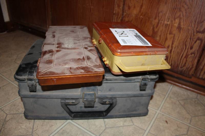 lot 281 image: Lot of (3) Empty Tackle Boxes
