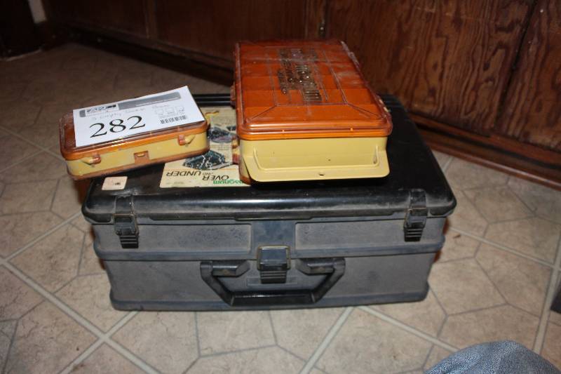 lot 282 image: Lot of (3) Empty Tackle Boxes