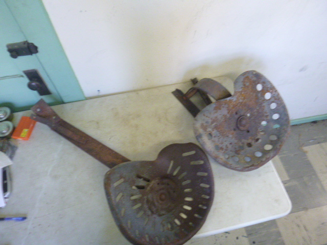 lot 29 image: 2 Vintage Tractor Seats