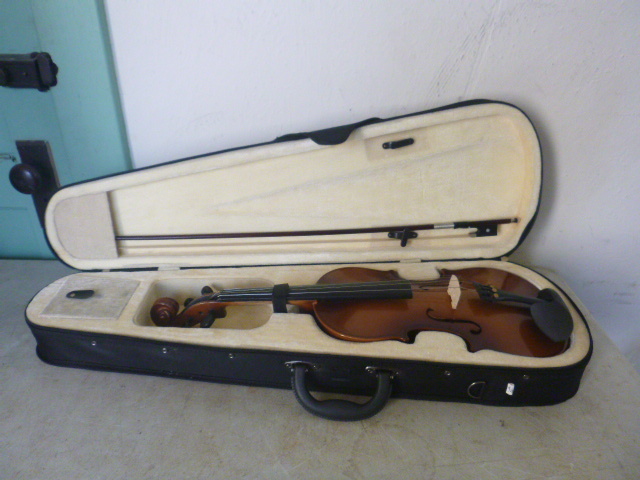 lot 61 image: Violin with Bow