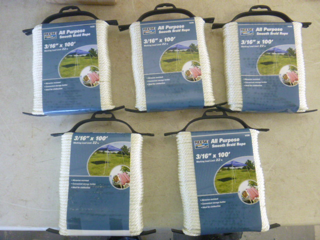 lot 74 image: 5 Spools of Reese All Purpose Smooth Braid Rope