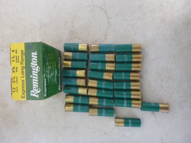 lot 108 image: 25 Remington Express Long Range 12 Gauge Shot Shells