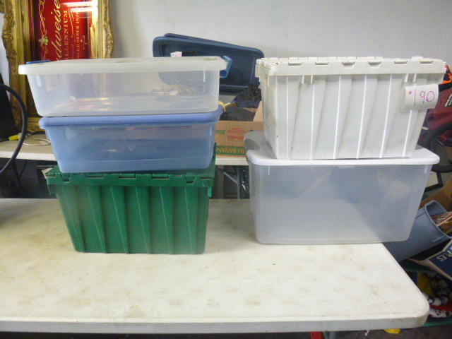 lot 190 image: 6 Totes with Lids