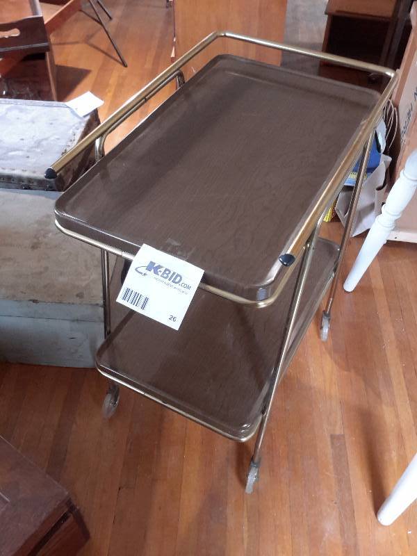 lot 26 image: Mid Century Serving Cart