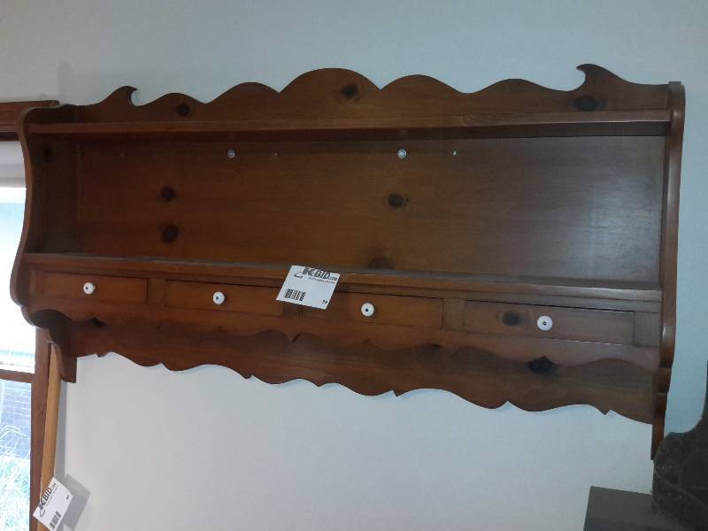 lot 39 image: Nice Solid wood wall shelf