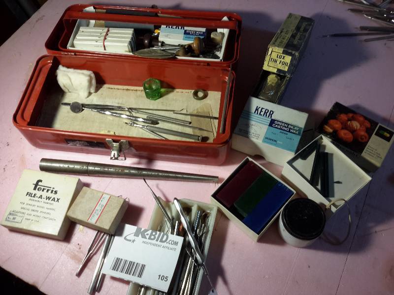 lot 105 image: Misc. Dental toolsaccessories as shown