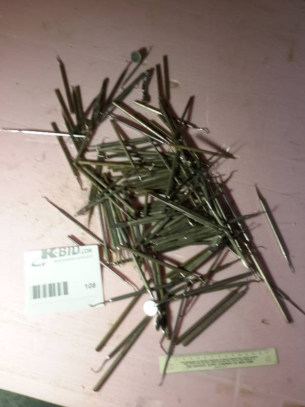 lot 108 image: Large lot of dental picsscrapers etc.