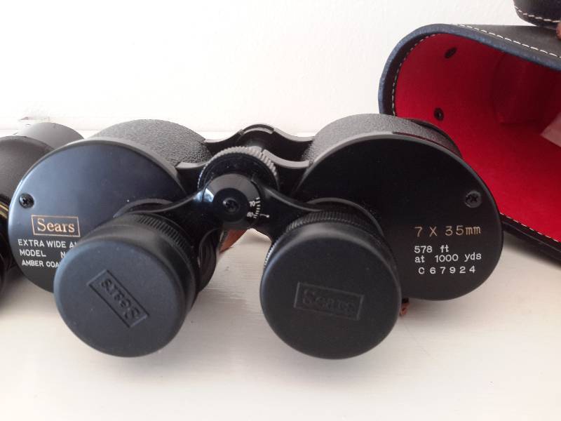 lot 67B image: 2 pair of binoculars.  One with case..One without