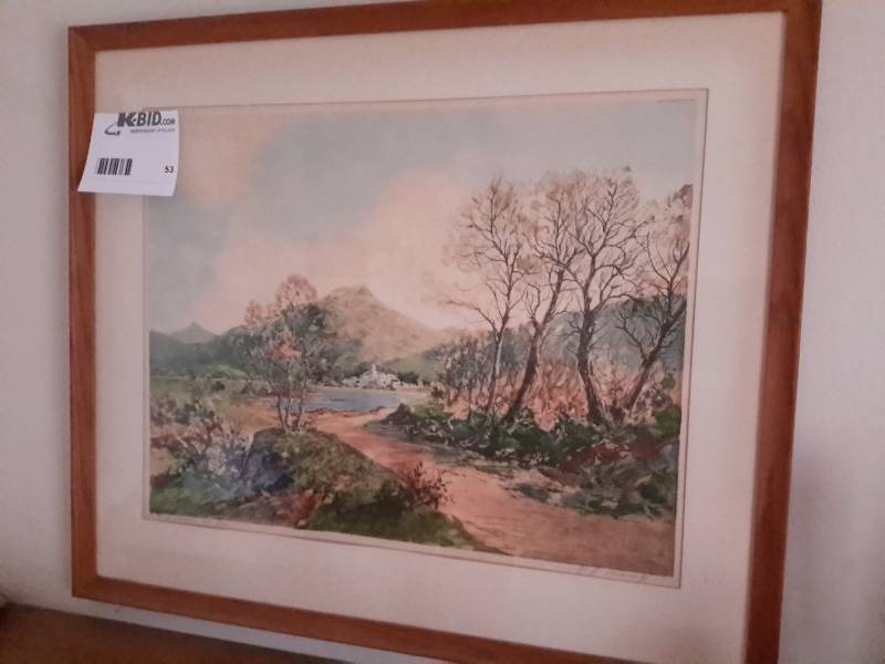 lot 53 image: Nice OVER THE FIREPLACE picture