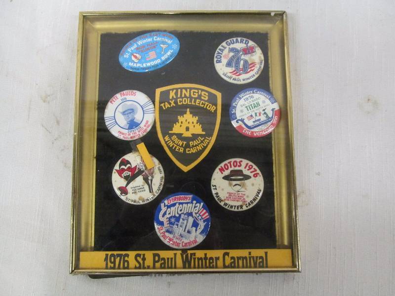 lot 79 image: winter carnival pin buttons