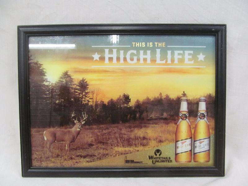 lot 85 image: Miller high life whitetail picture