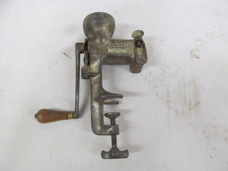 lot 140 image: vintage meat grinder vintage