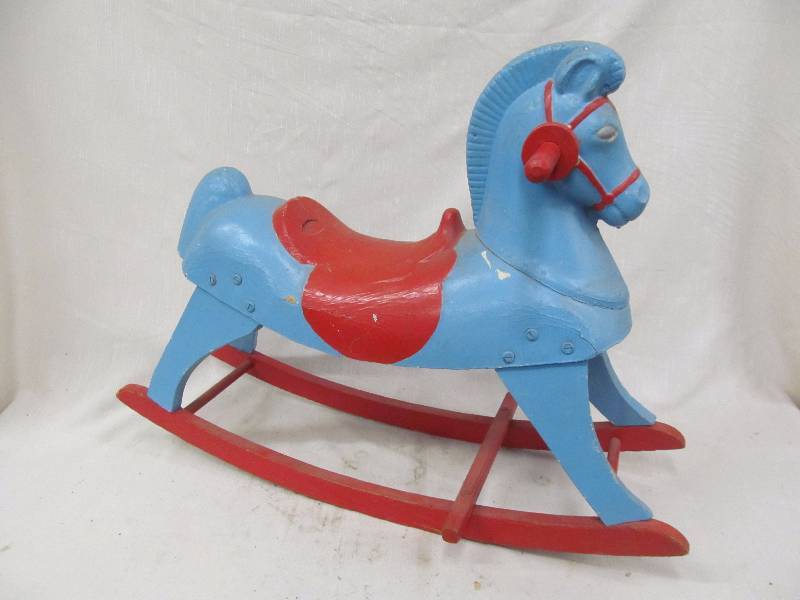 lot 197 image: vintage rocking horse