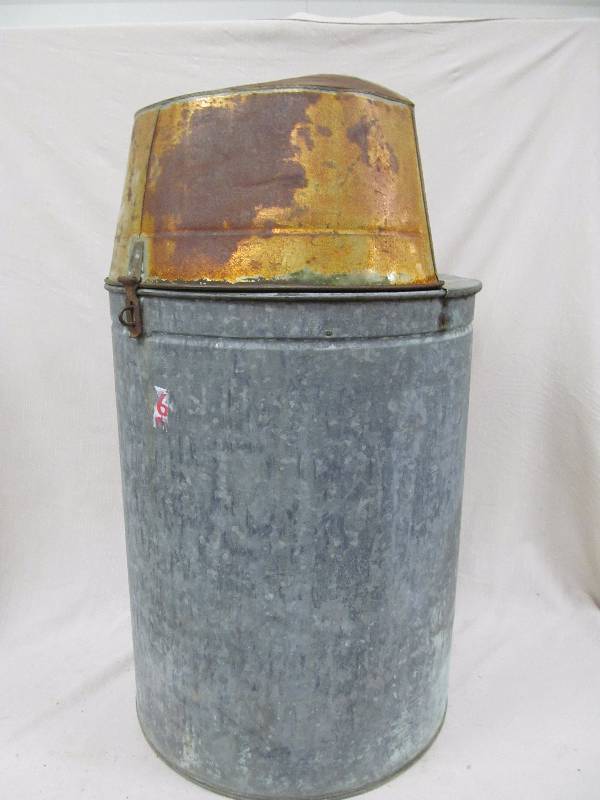 lot 216 image: galvanized drum