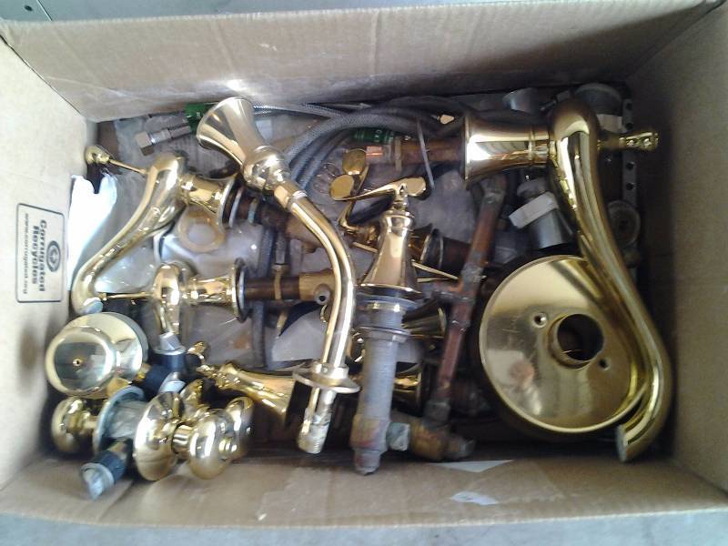 lot 17 image: Kohler Revival Faucets K-16102-4-PB (2-Sink, 1-Tub), K-T16114-PB Shower