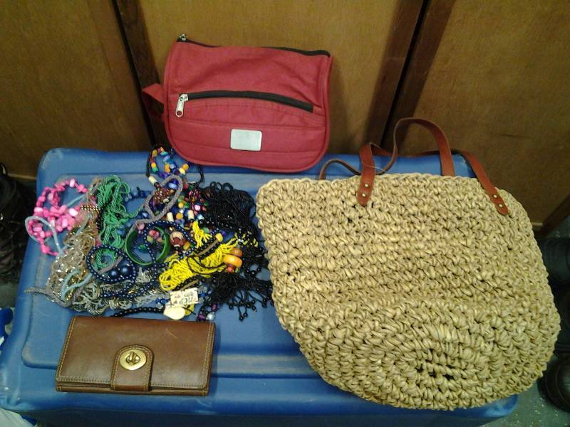 lot 37 image: COACH Wallet, Straw Purse, Fashion Jewelry