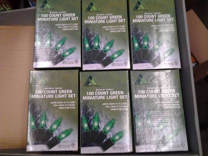 lot 54 image: 12-Boxes 100 Count Mini Lights (Green)