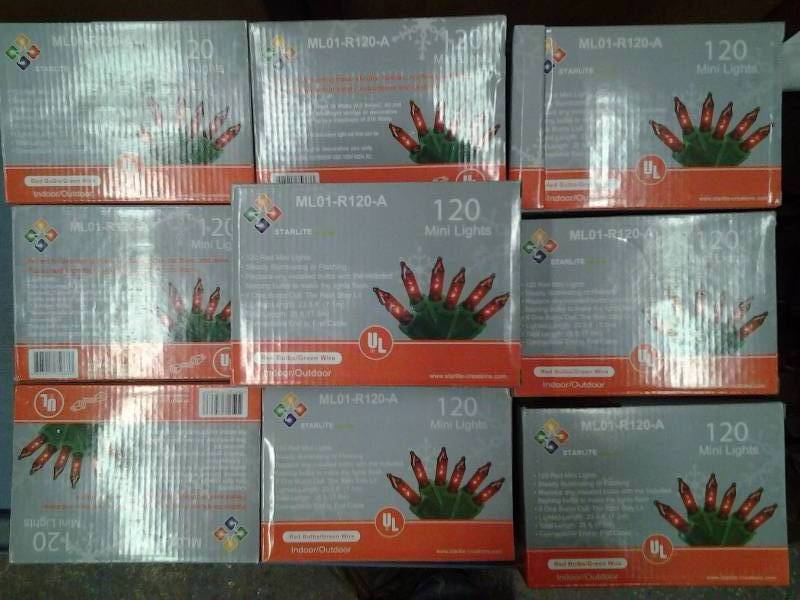 lot 59 image: 10-Boxes 120 Count Mini Lights (Red)