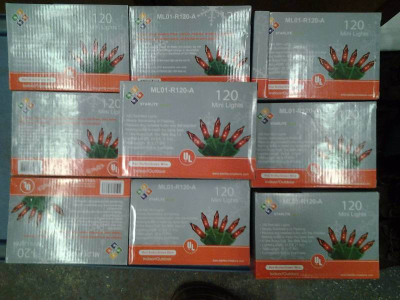 lot 60 image: 10-Boxes 120 Count Mini Lights (Red)