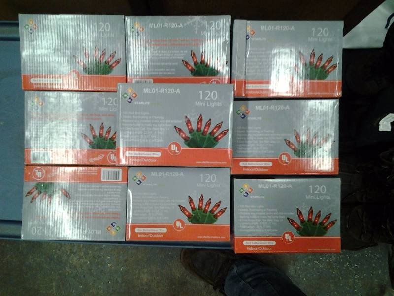 lot 61 image: 10-Boxes 120 Count Mini Lights (Red)