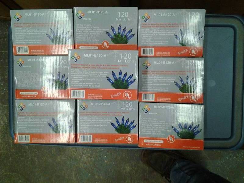 lot 63 image: 10-Boxes 120 Count Mini Lights (Blue)