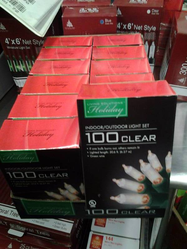 lot 66 image: 12-Boxes 100 Count Mini Lights (Clear)
