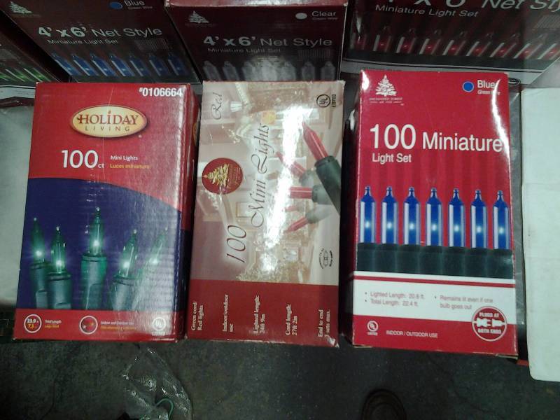 lot 73 image: 9-Boxes 100 Count Mini Lights (3-Red, 3-Green, 3-Blue)