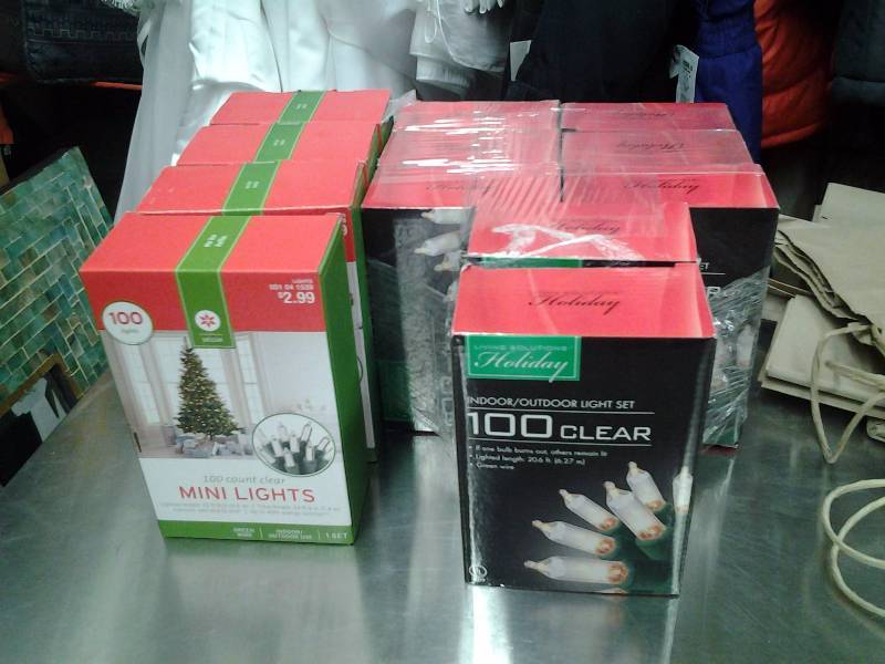 lot 77 image: 12-Boxes 100 Count Mini Lights (Clear)