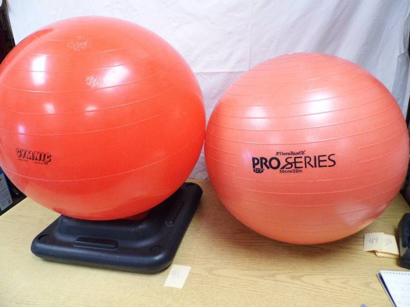 2 Fittness Balls w One Holder