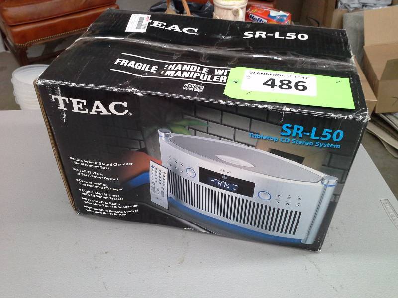 lot 486 image: Teac Tabletop CD Stereo System