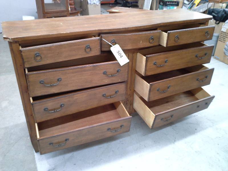 lot 504 image: Wooden Dresser
