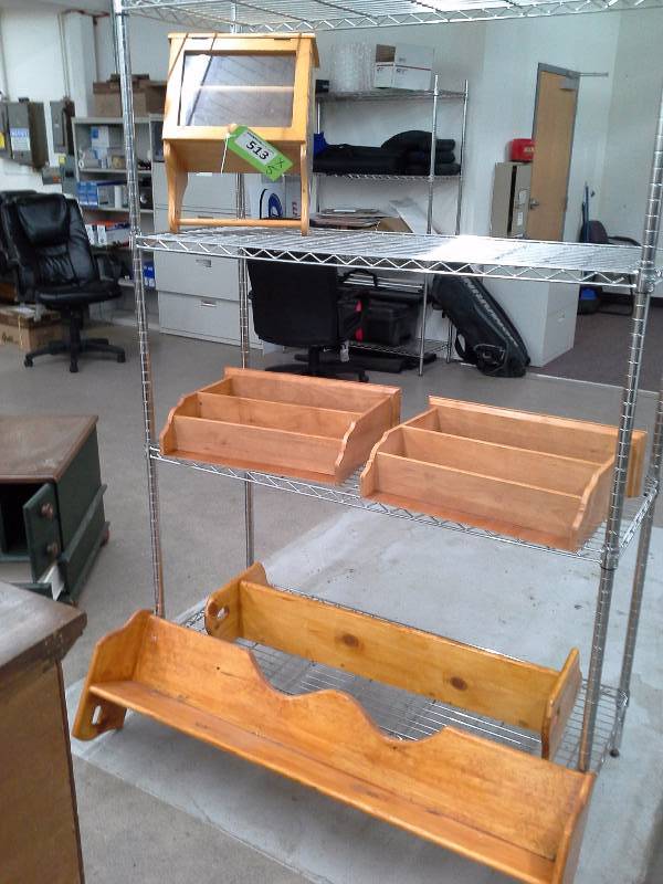 lot 513 image: (5) Wooden Shelves